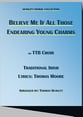 Believe Me If all those endearing young charms TTB choral sheet music cover